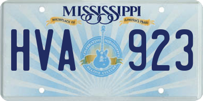 MS license plate HVA923