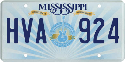 MS license plate HVA924