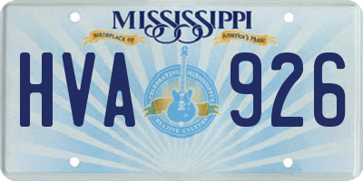 MS license plate HVA926