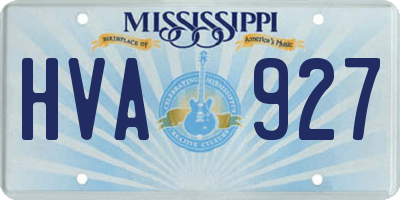MS license plate HVA927