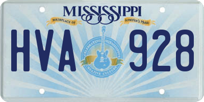MS license plate HVA928