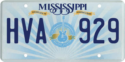 MS license plate HVA929