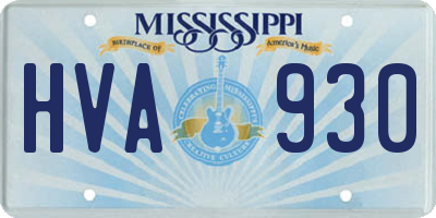 MS license plate HVA930
