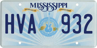 MS license plate HVA932