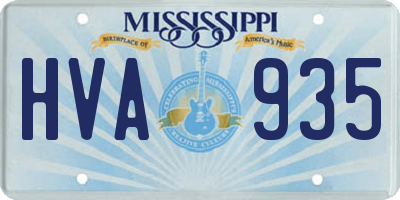 MS license plate HVA935