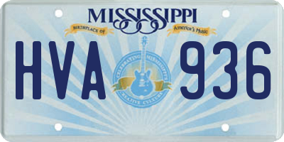 MS license plate HVA936