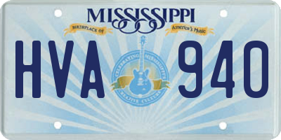 MS license plate HVA940