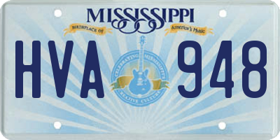 MS license plate HVA948