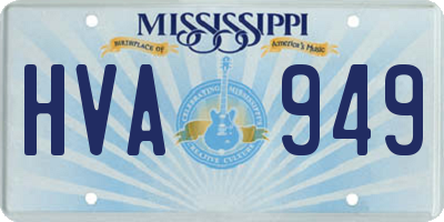 MS license plate HVA949