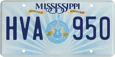 MS license plate HVA950