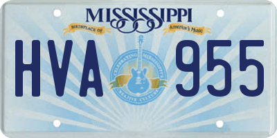 MS license plate HVA955