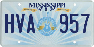 MS license plate HVA957