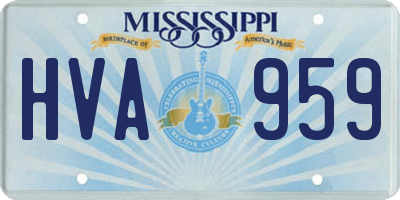 MS license plate HVA959