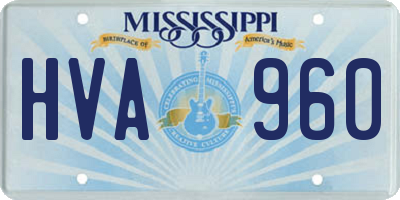 MS license plate HVA960