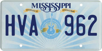 MS license plate HVA962