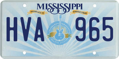 MS license plate HVA965
