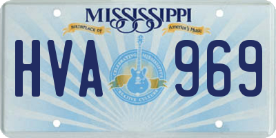 MS license plate HVA969