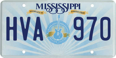 MS license plate HVA970