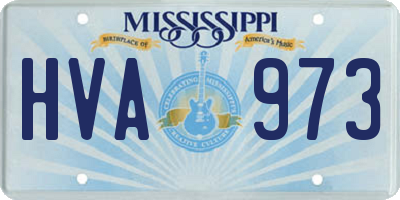 MS license plate HVA973