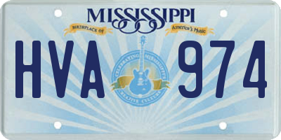 MS license plate HVA974