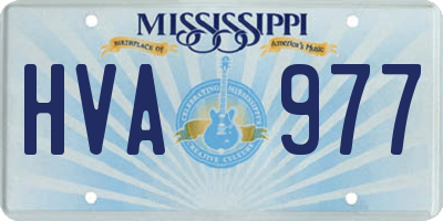 MS license plate HVA977