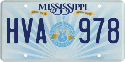 MS license plate HVA978