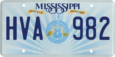 MS license plate HVA982