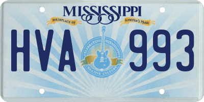 MS license plate HVA993