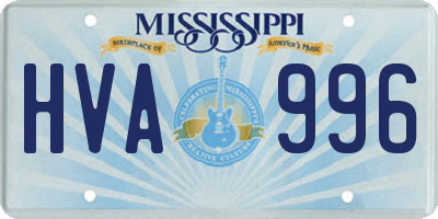 MS license plate HVA996