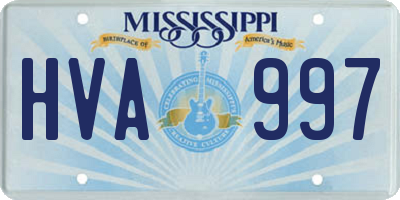 MS license plate HVA997