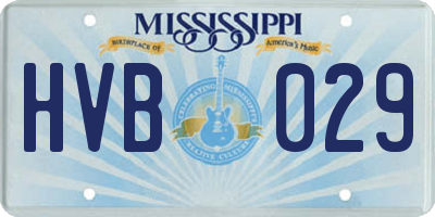 MS license plate HVB029