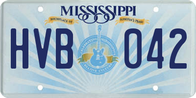 MS license plate HVB042
