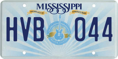 MS license plate HVB044