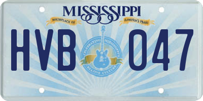 MS license plate HVB047