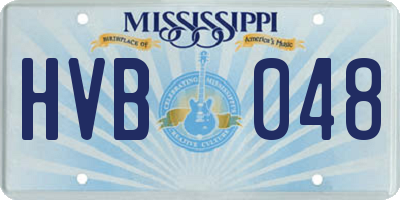 MS license plate HVB048