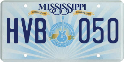 MS license plate HVB050