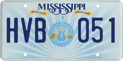 MS license plate HVB051