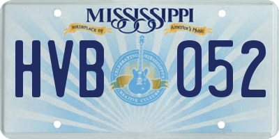 MS license plate HVB052