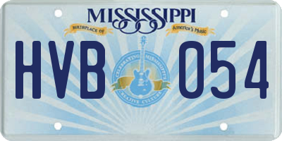 MS license plate HVB054