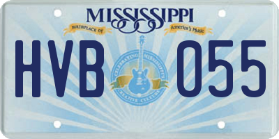 MS license plate HVB055