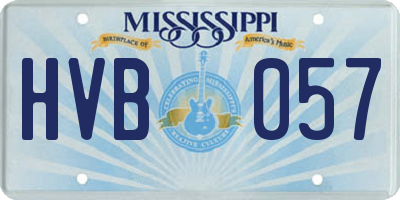 MS license plate HVB057