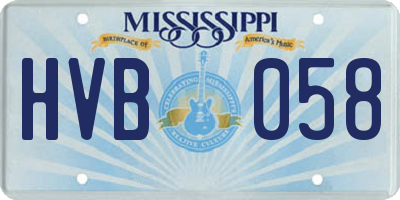 MS license plate HVB058