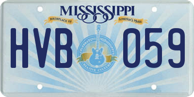 MS license plate HVB059