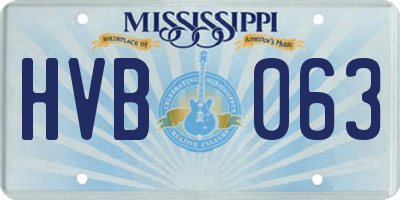 MS license plate HVB063