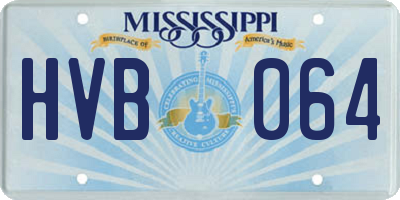 MS license plate HVB064