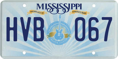 MS license plate HVB067