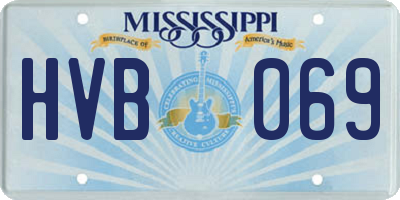 MS license plate HVB069