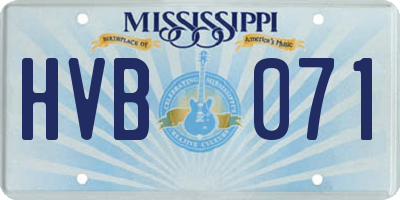 MS license plate HVB071
