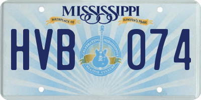 MS license plate HVB074