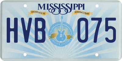 MS license plate HVB075